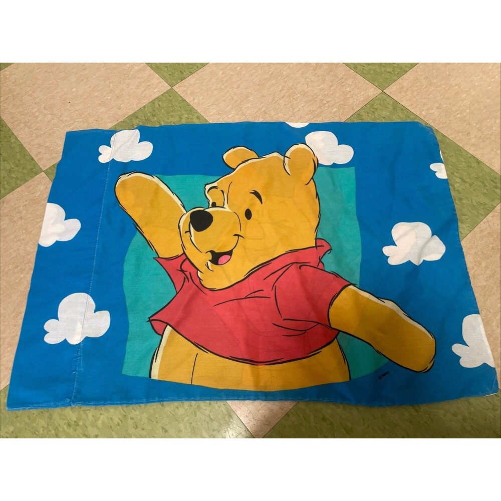 Set Of 2 Vintage 90's Disney Winnie The Pooh & Piglet Standard Pillowcases 20x29